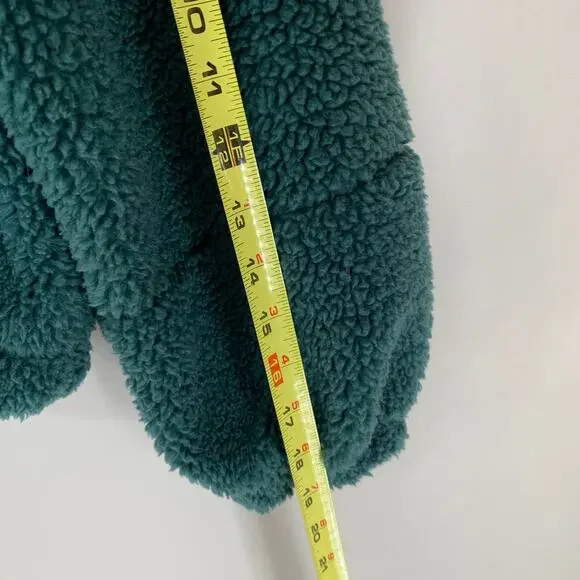 Lululemon Cinchable Fleece Zip Up 6 Green Jasper Plush High Neck Sherpa Athletic - Picture 14 of 16